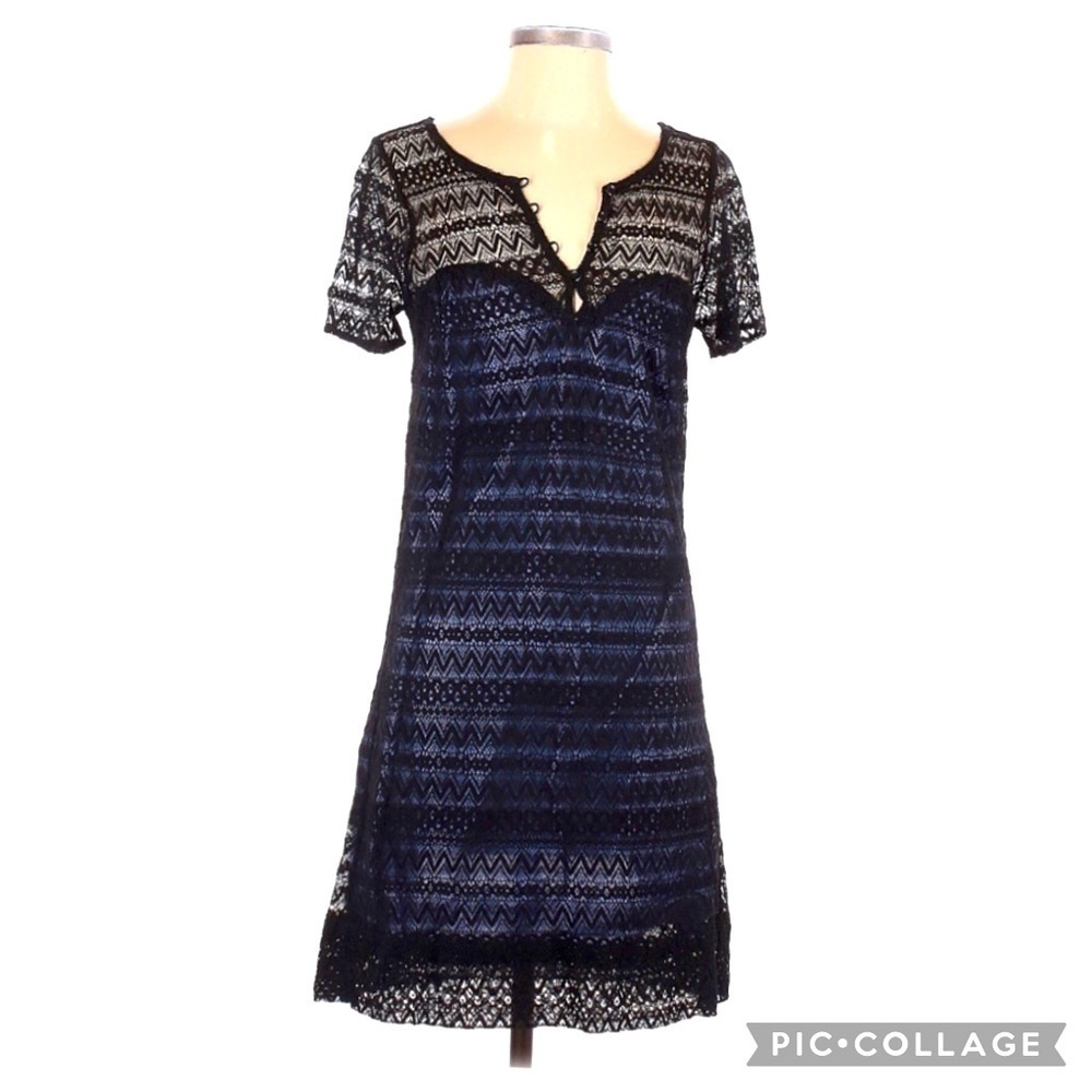 Christopher Deane Lace Silk Lined LBD Dress